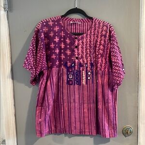 VTG MARKET PLACE‎ embroidered woven top M